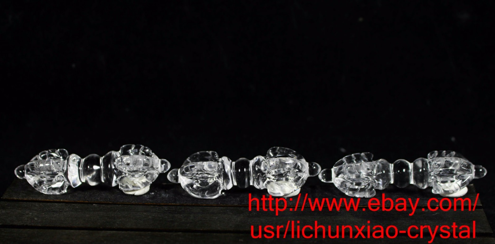 Natural clear Quartz crystal buddhist amulet VAJRA dorje Healing Pendant 1pcs