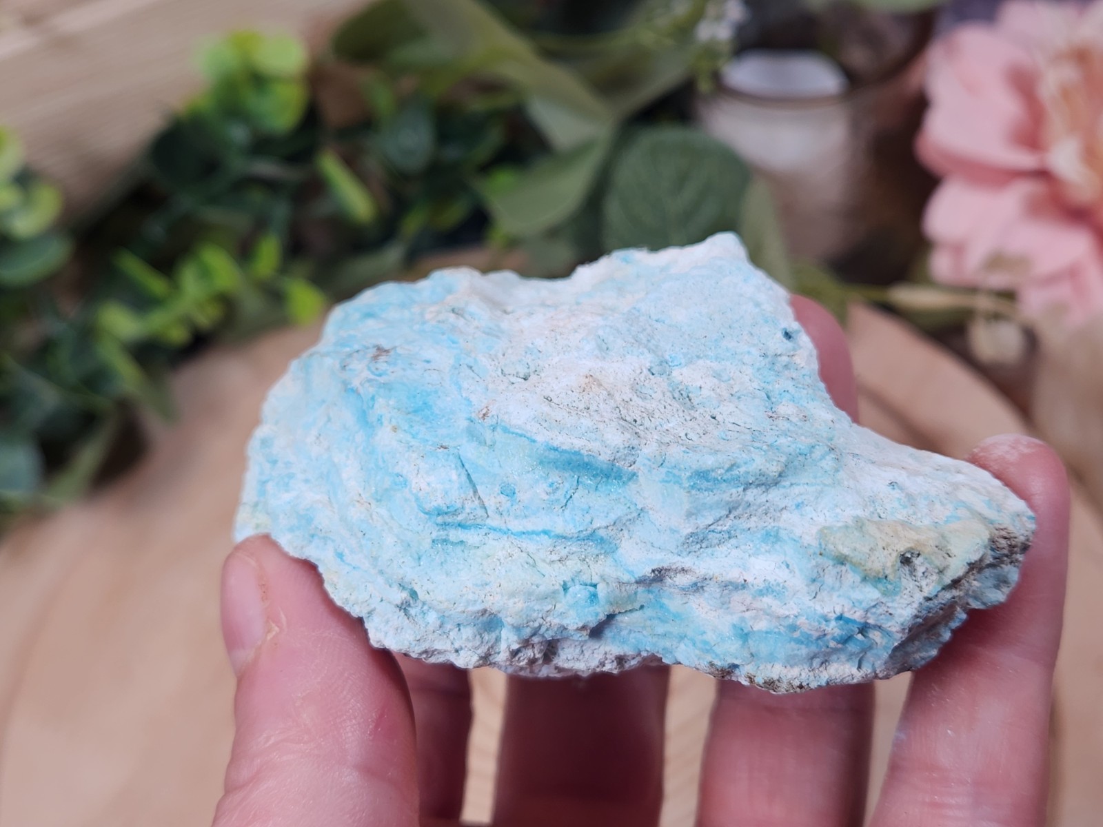 Gibbsite with Allophane Hilarion Mine Lavrion Greece Blue Mineral Specimen Z10