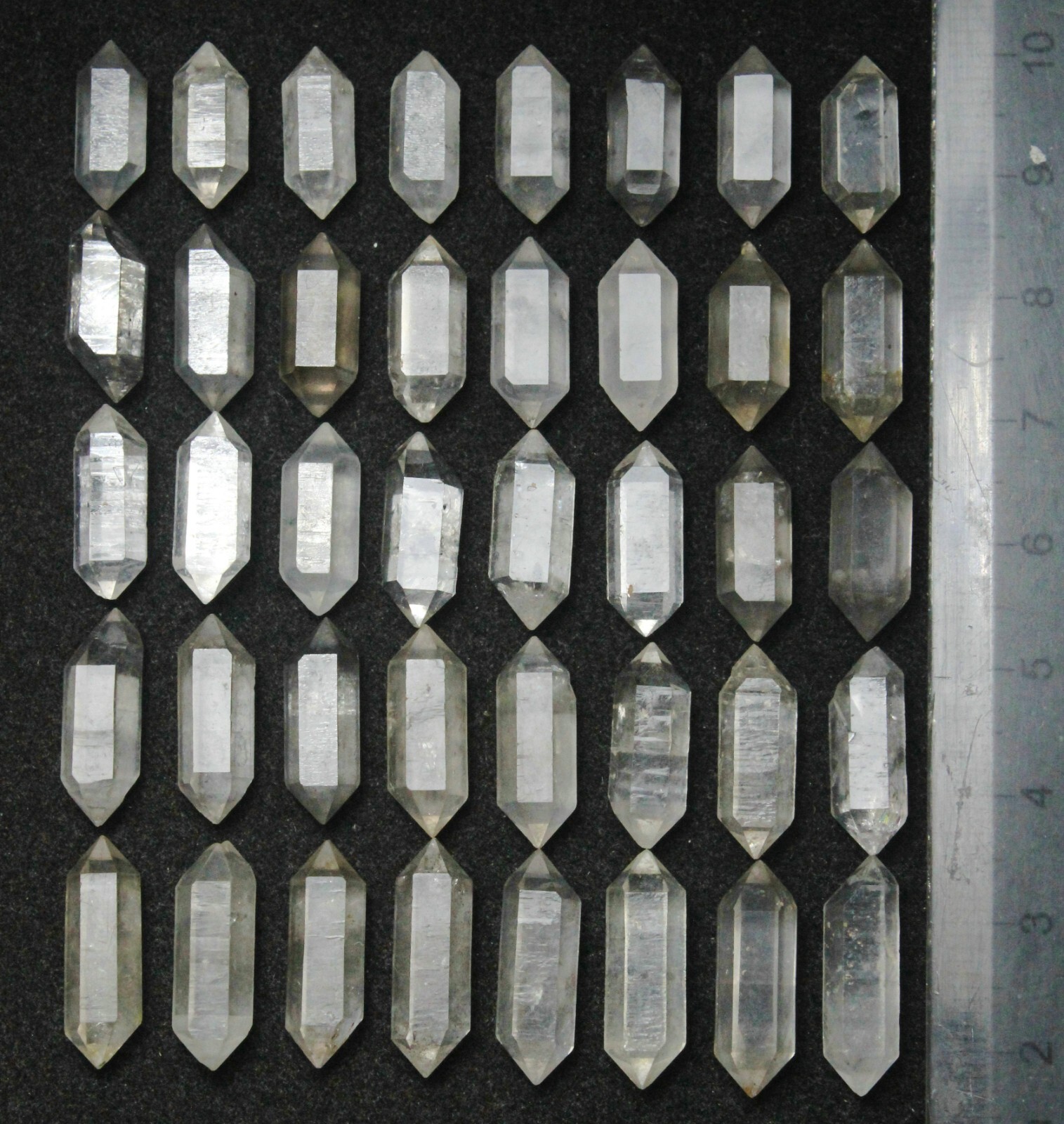 30g 40Pcs AAAA+Top Quality Herkimer Diamond Crystal Quartz double-end Specimen