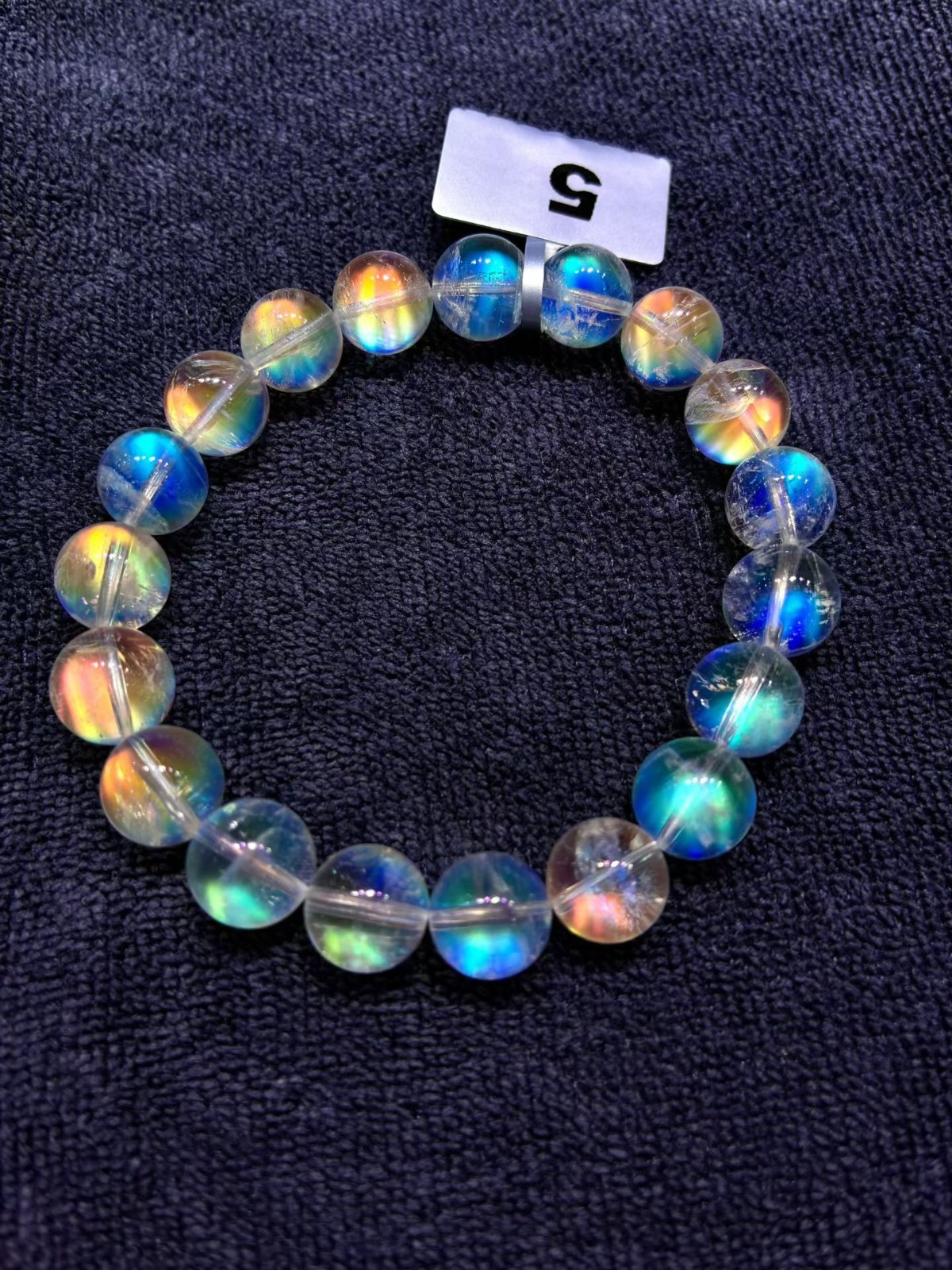 10mm Top Natural Blue Moonstone Crystal Bracelet Quartz Reiki Healing Repair