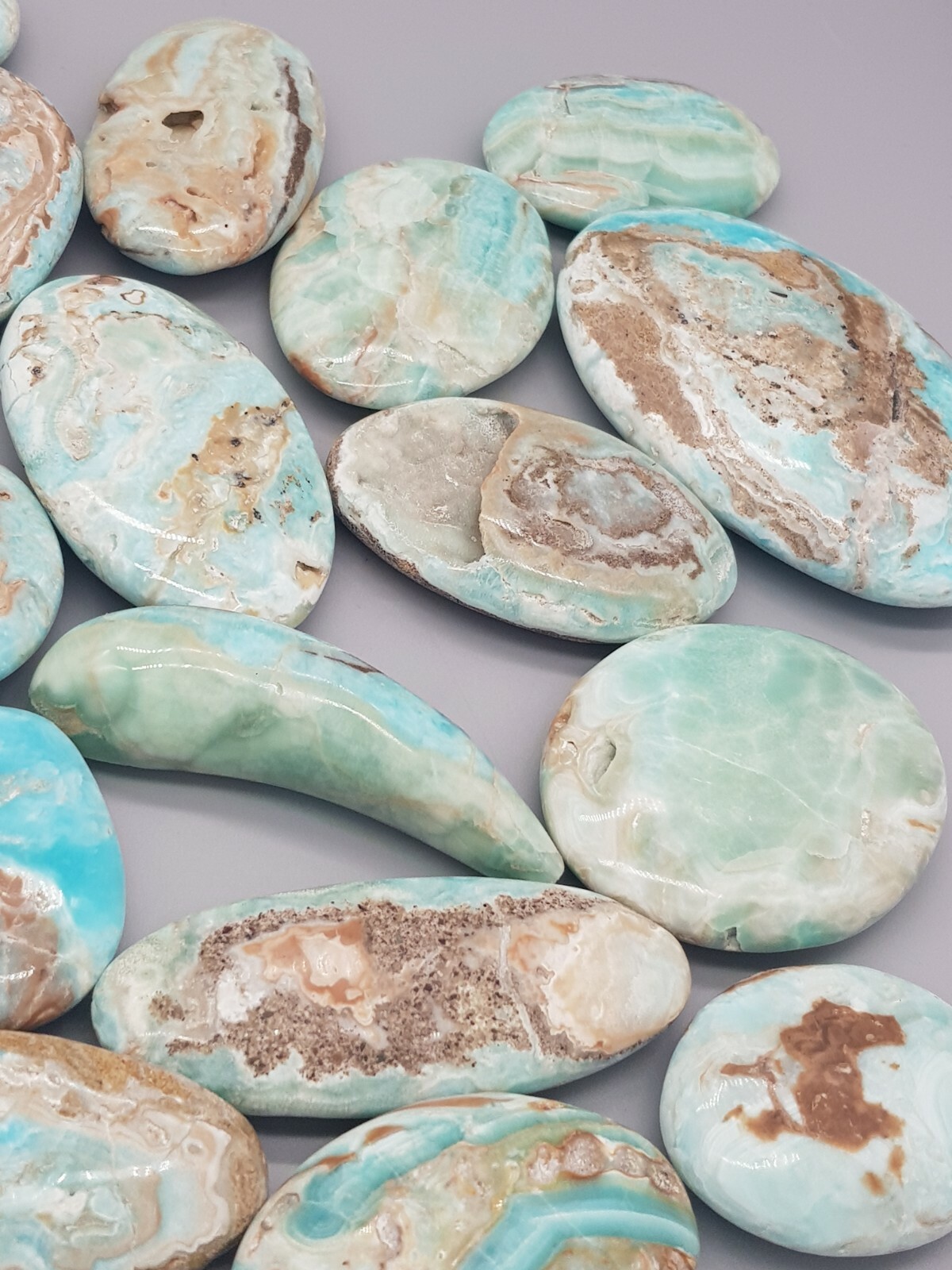 Blue Aragonit Stress Stone Mixed Tumble Healing Natural Gemstone