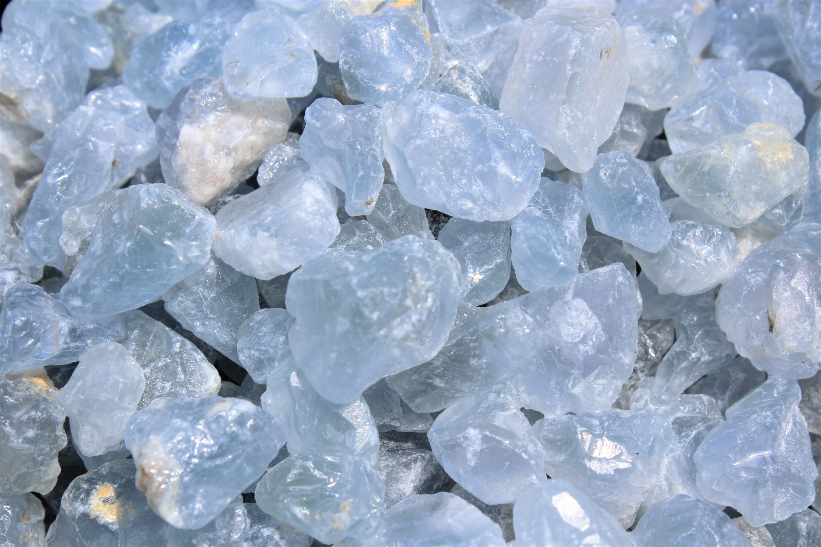 Celestite Rough Chips Natural: Choose Amount (Raw Celestite Crystals, Celestine)