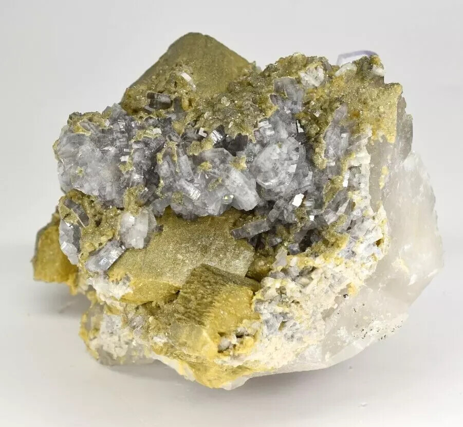 Fluorapatite with Siderite, Quartz – Panasqueira Mines, Castelo Branco, Portugal