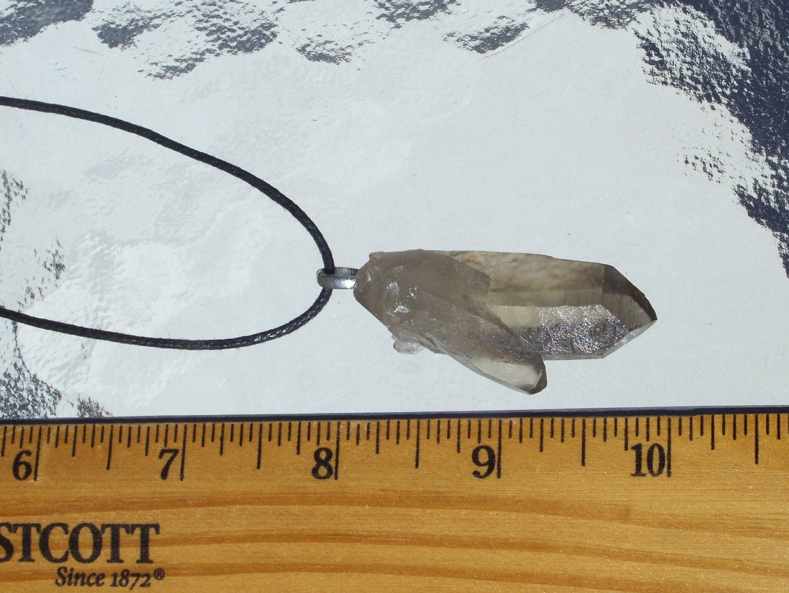 Natural Lemurian Citrine Double Terminated Twinned Crystal Pendant Necklace