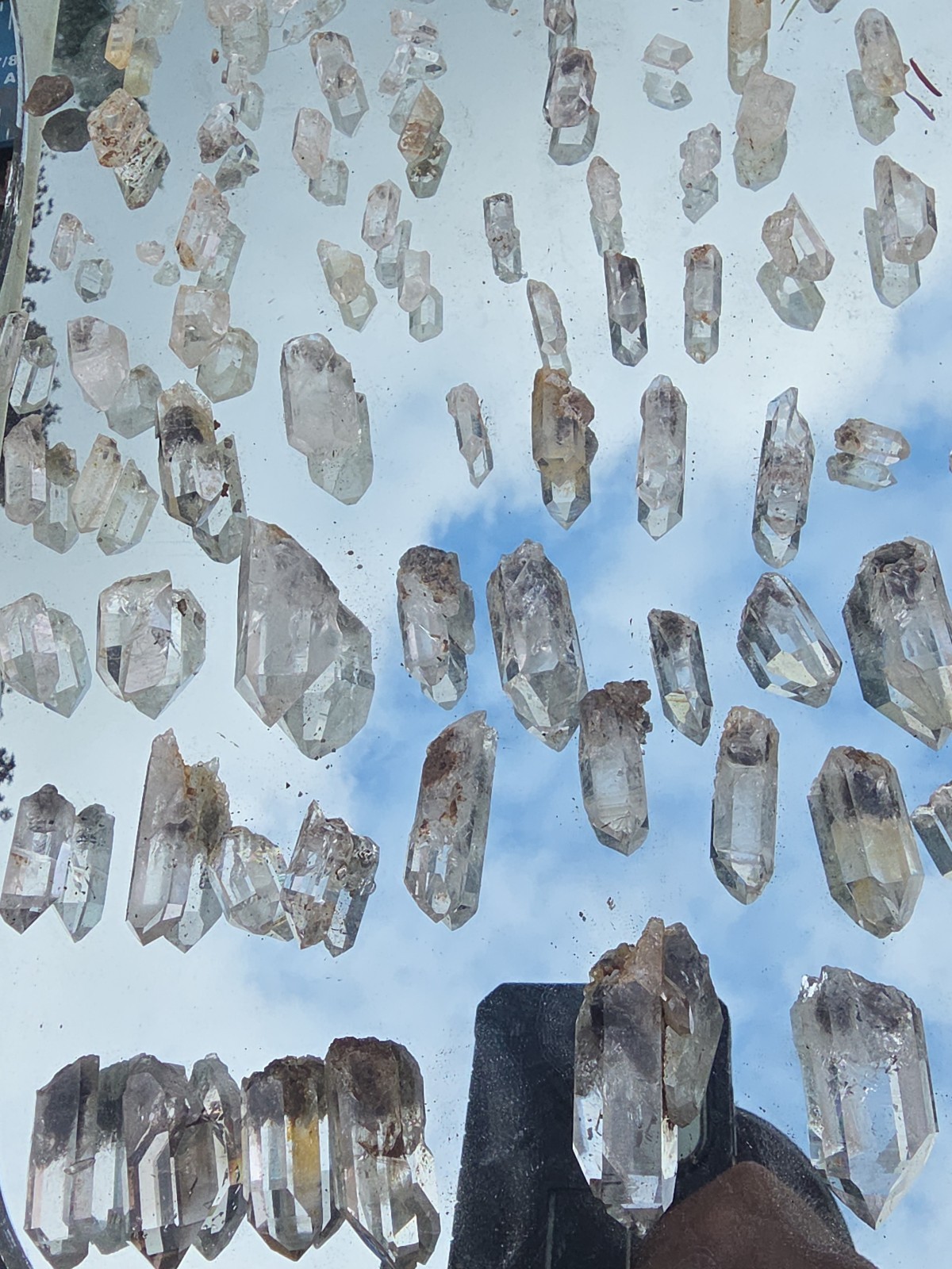 Entire Table Natural Quartz Crystal Points Mixed Lot with Geode Specimens 225