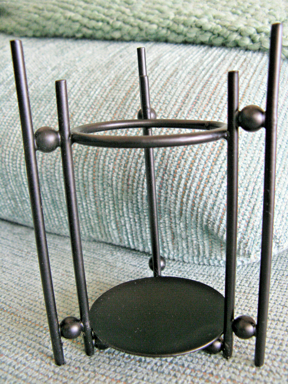 NEW LARGE TWO-LEVEL SPHERE ORB BALL HOLDER METAL ORNATE MODERN DISPLAY STAND