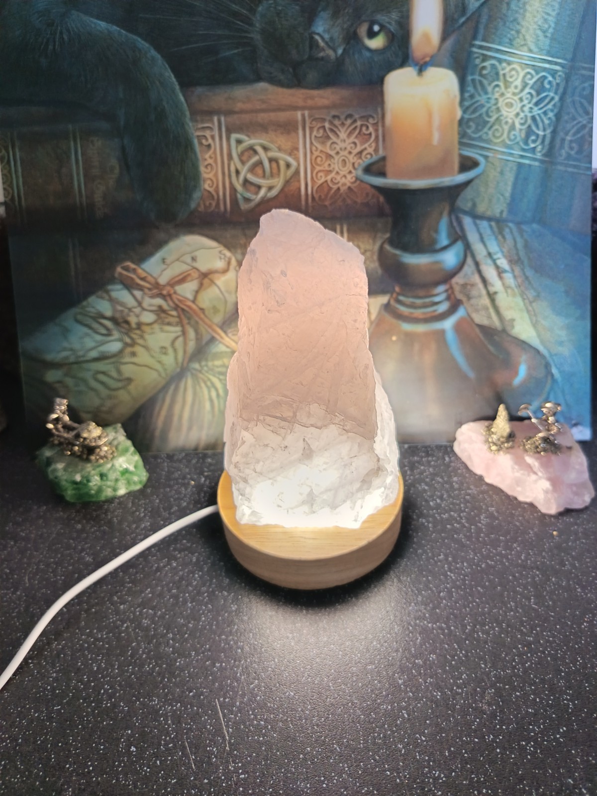 Large Natural Raw Rose Quartz Freestanding Crystal Tower 500-700g