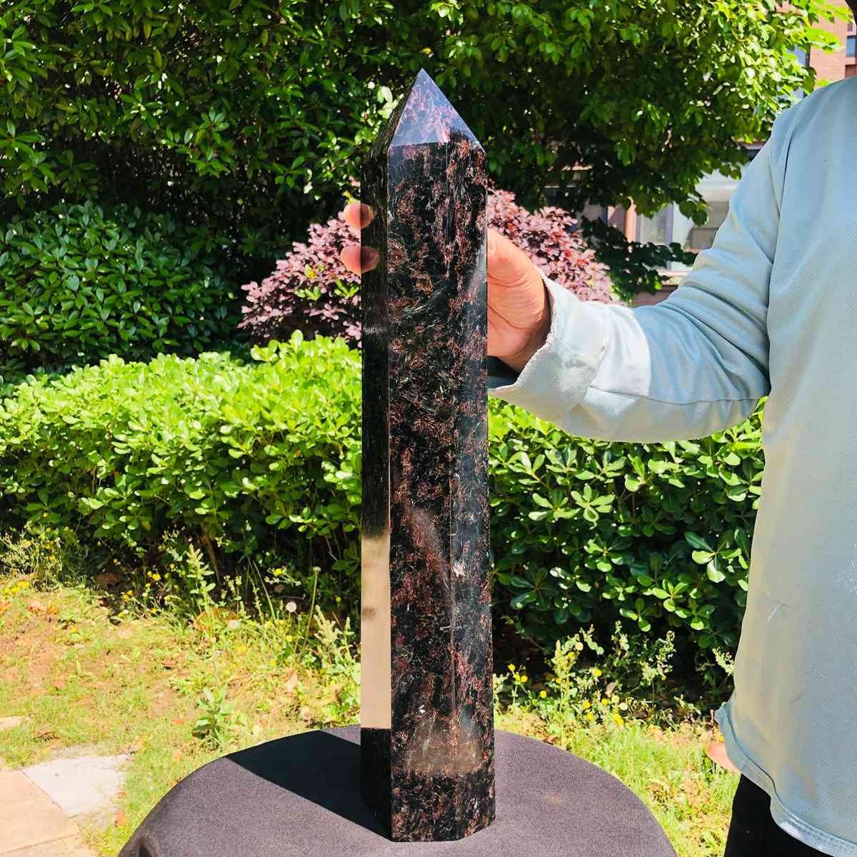 11.94LB Natural Fireworks Stone Obelisk Quartz Tower Crystal Wand Point Healing