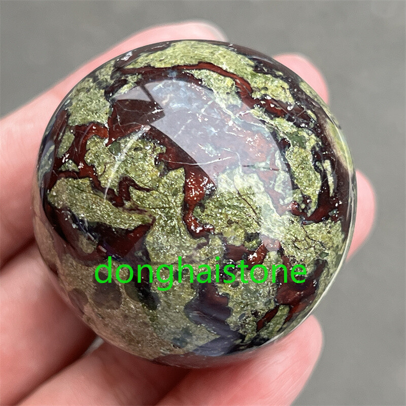 40mm+ Natural Dragon blood jasper sphere quartz crystal Ball Reiki Healing 1pc