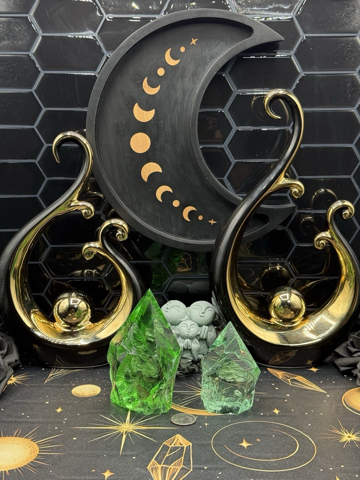 Awesome Slag Glass Top points From Mexico Stunning colors Free ship