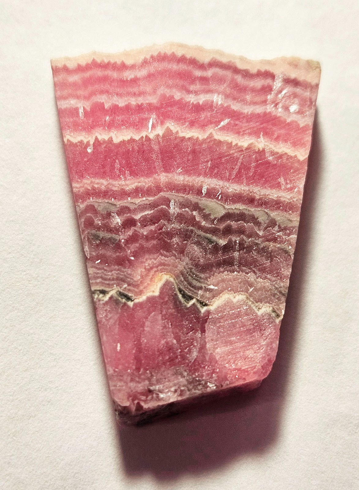 Rhodrochrosite Stalactite “Fan” Slice – Argentina#1