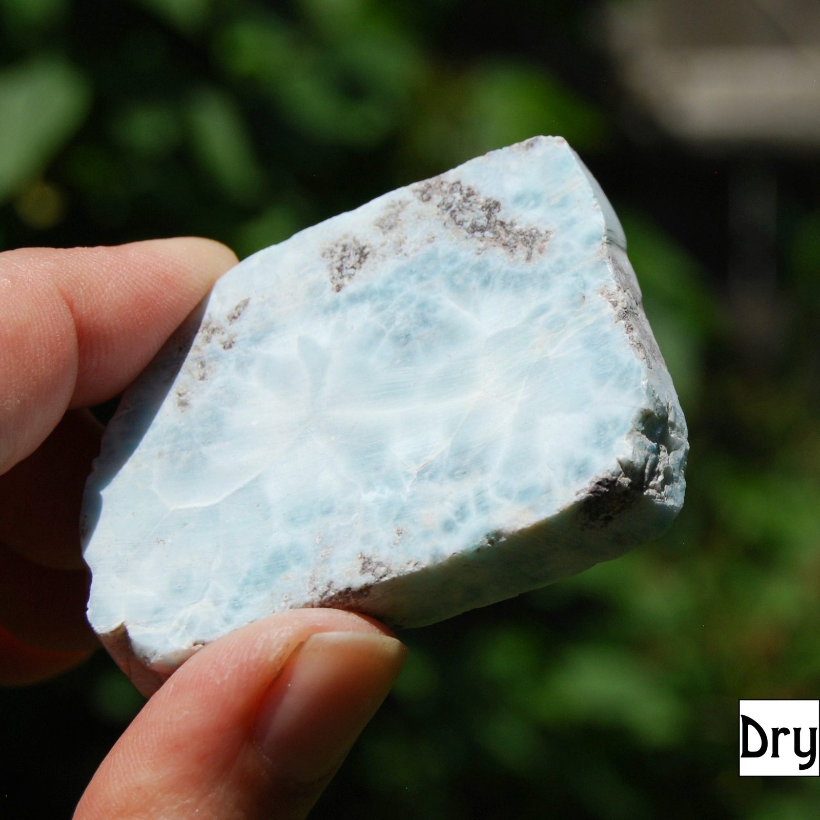 2.3in 56g Genuine Larimar Crystal Slab, Dominican Republic