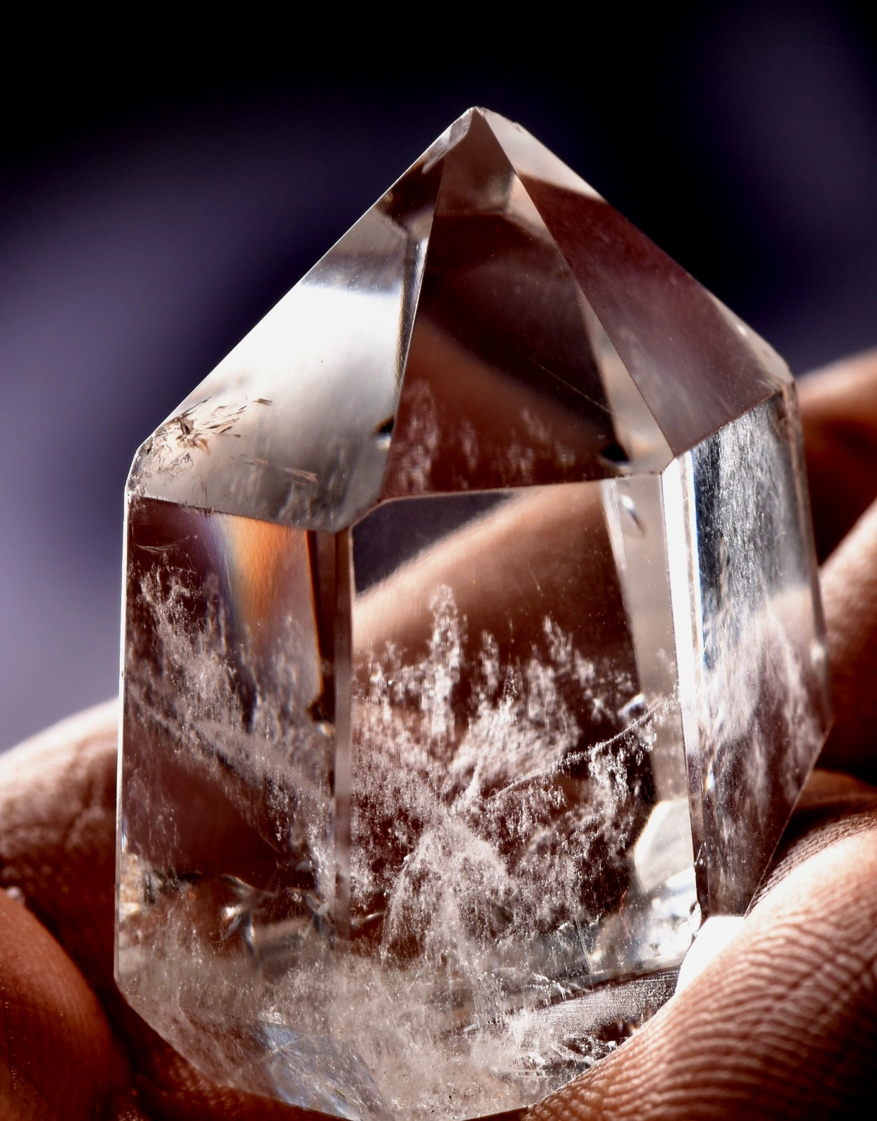 Himalayan manifestation devic ,mirror fairies scrying meditation quartz#8265