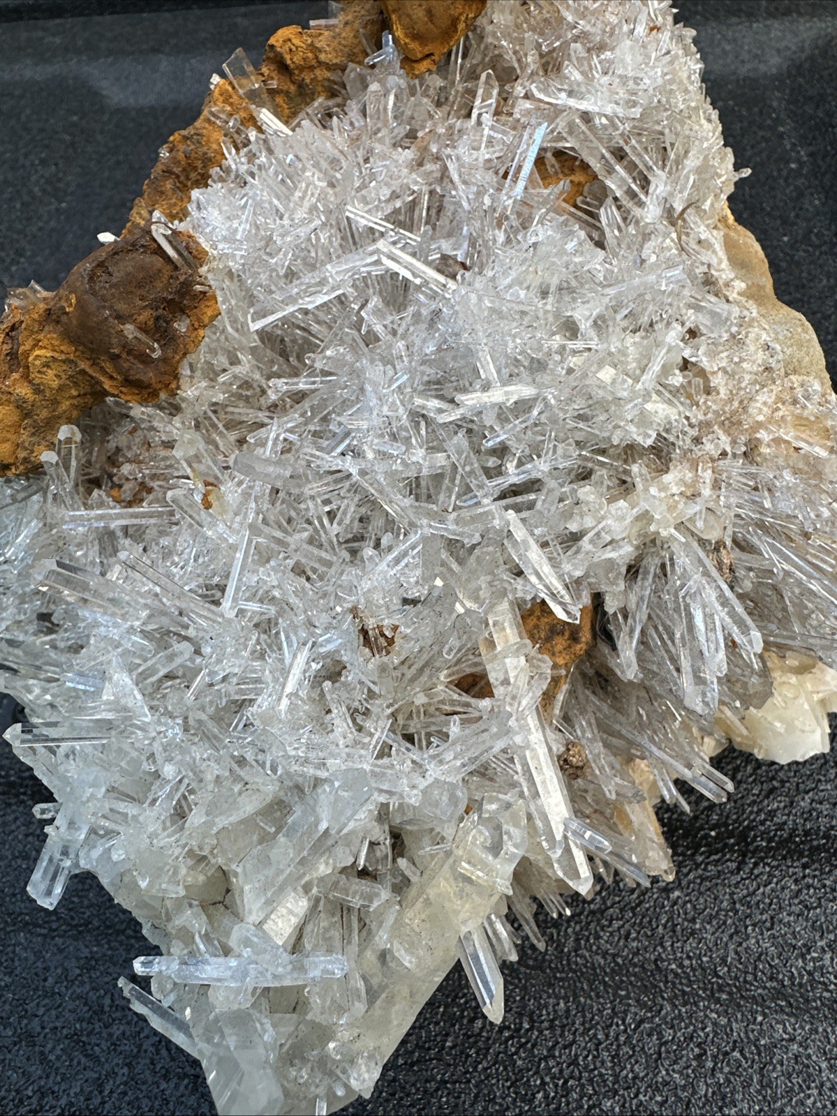 Large Natural Crystal Mineral Specimen Quartz/Aragonite on Iron Matrix 10” 6lb +