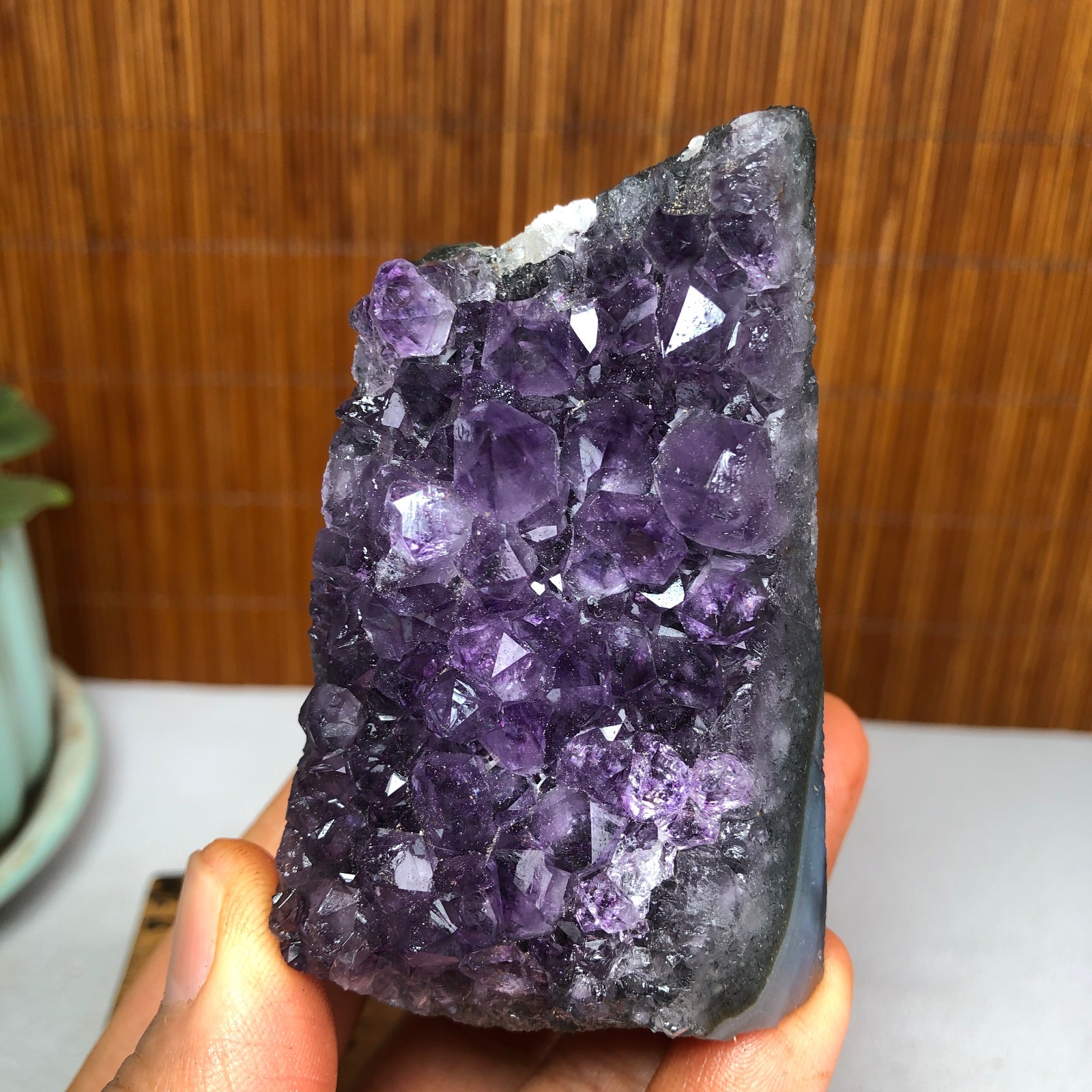68mm NATURAL amethyst point purple Crystal Cluster Mineral Specimen 177g A1128