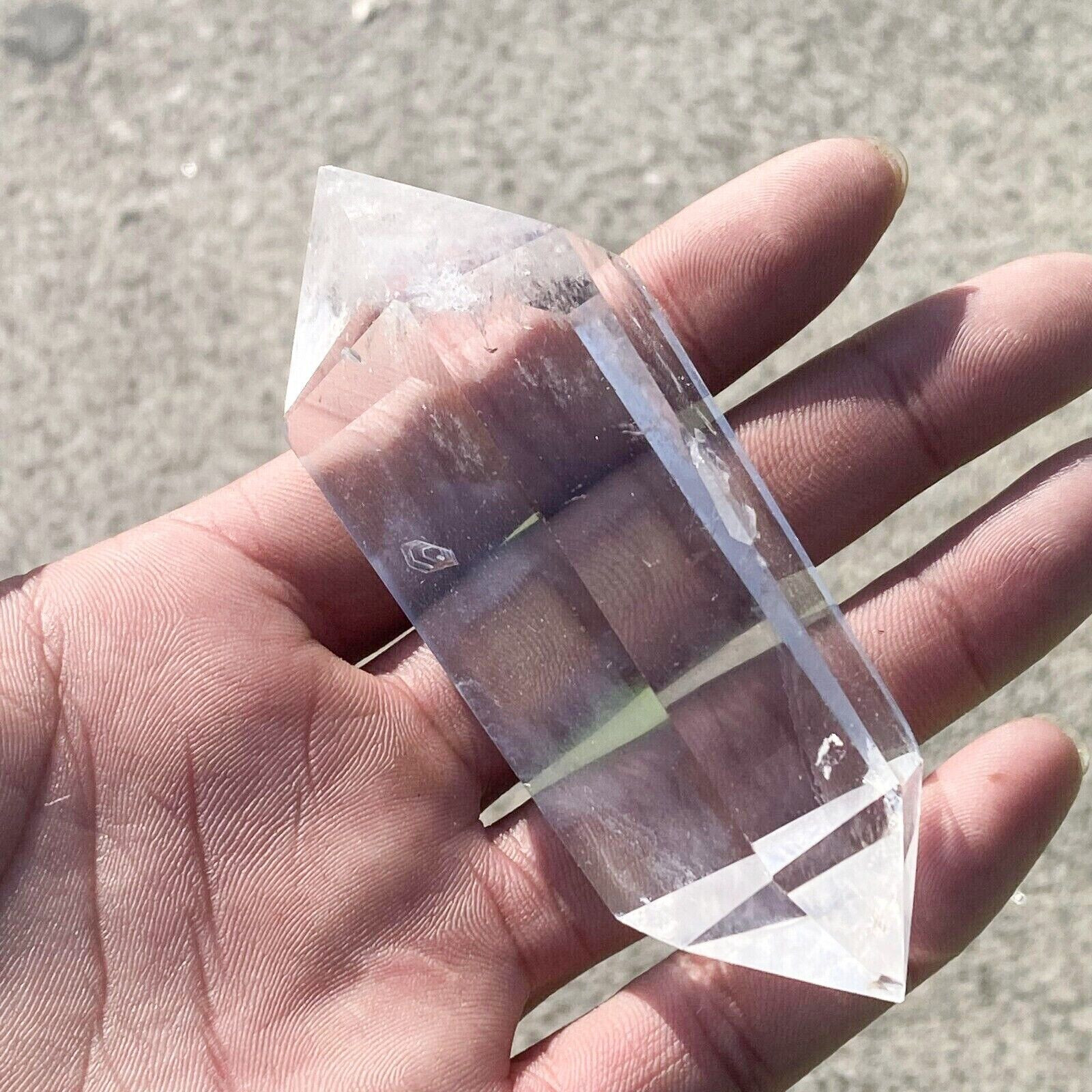 4LB Natural Clear Quartz double Obelisk Crystal Wand Tower Point HealingWholesal