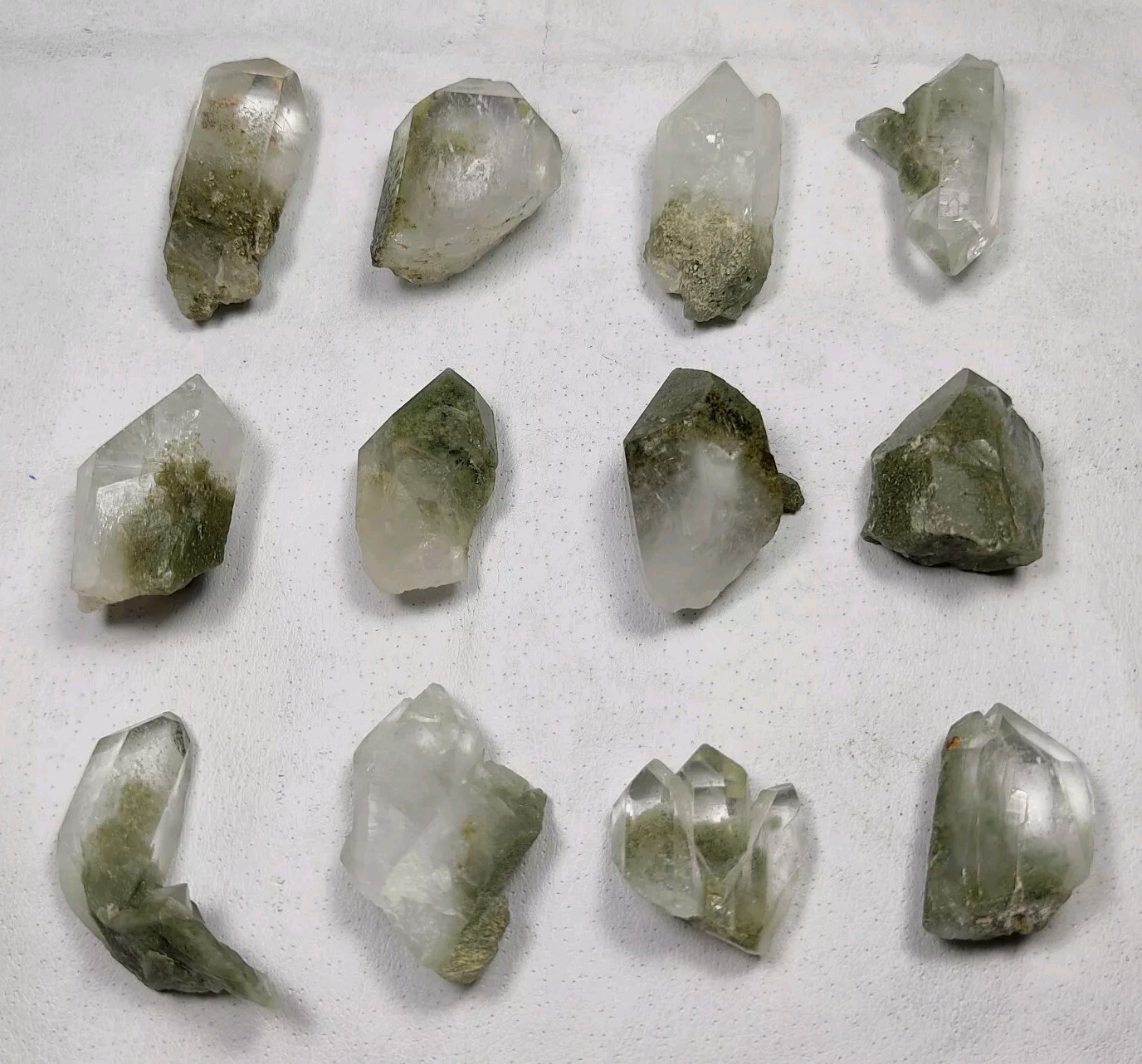110grams Of Aesthetic Chlorite Included Quartz Crystals Lot From Baluchistan.