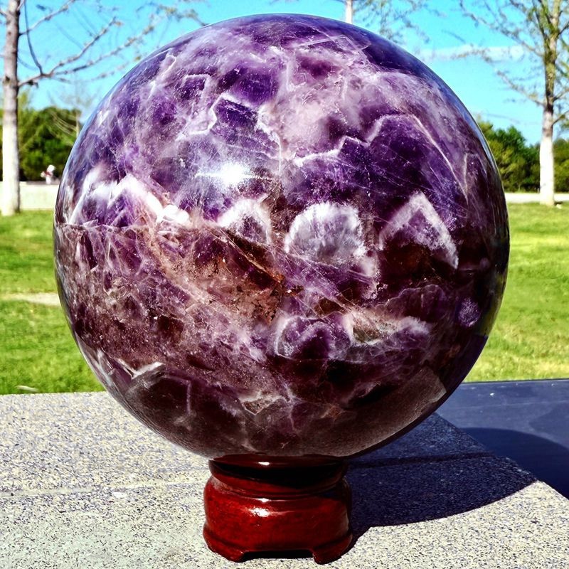 4.21LB Natural Dreamy Purple Crystal Ball – Quartz Crystal Energy Sphere