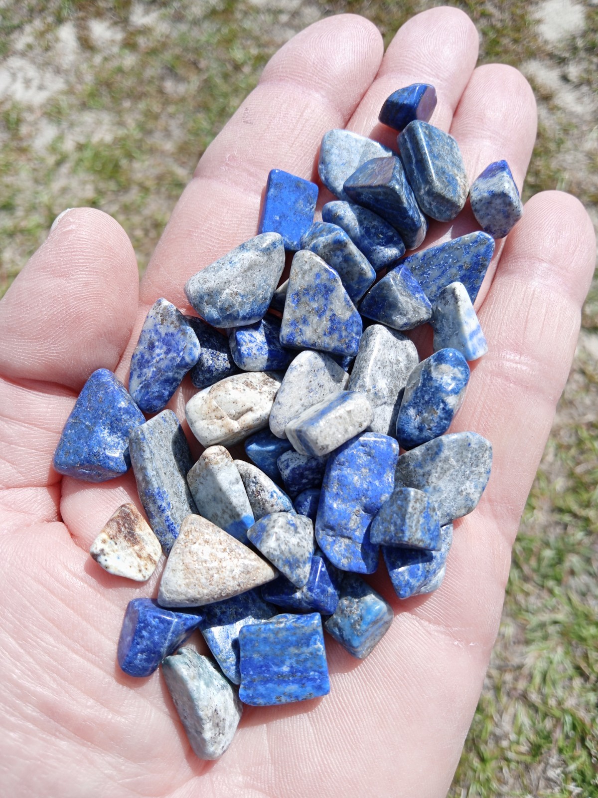1.5 Lbs Small Rich Blue Lapis Lazuli Tumbled! Collecting, Jewelry Making! Q6
