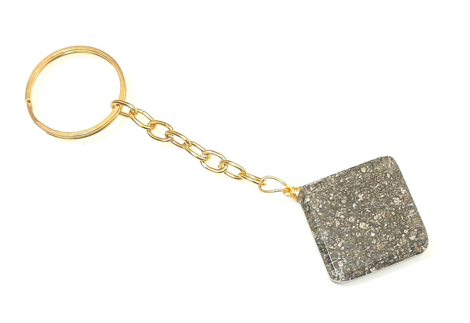 Natural Pyrite beautiful key ring gift for all 3X key rings