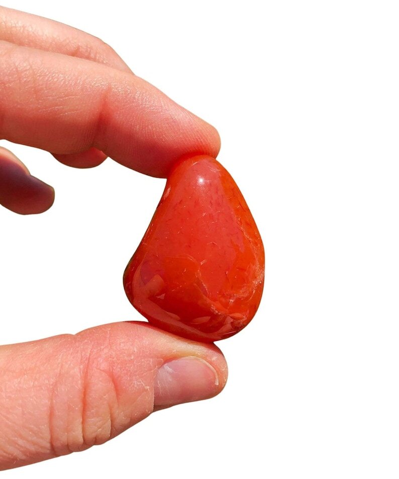 Carnelian Tumbled Stone – Multiple Sizes Available – Tumbled Carnelian Crystal
