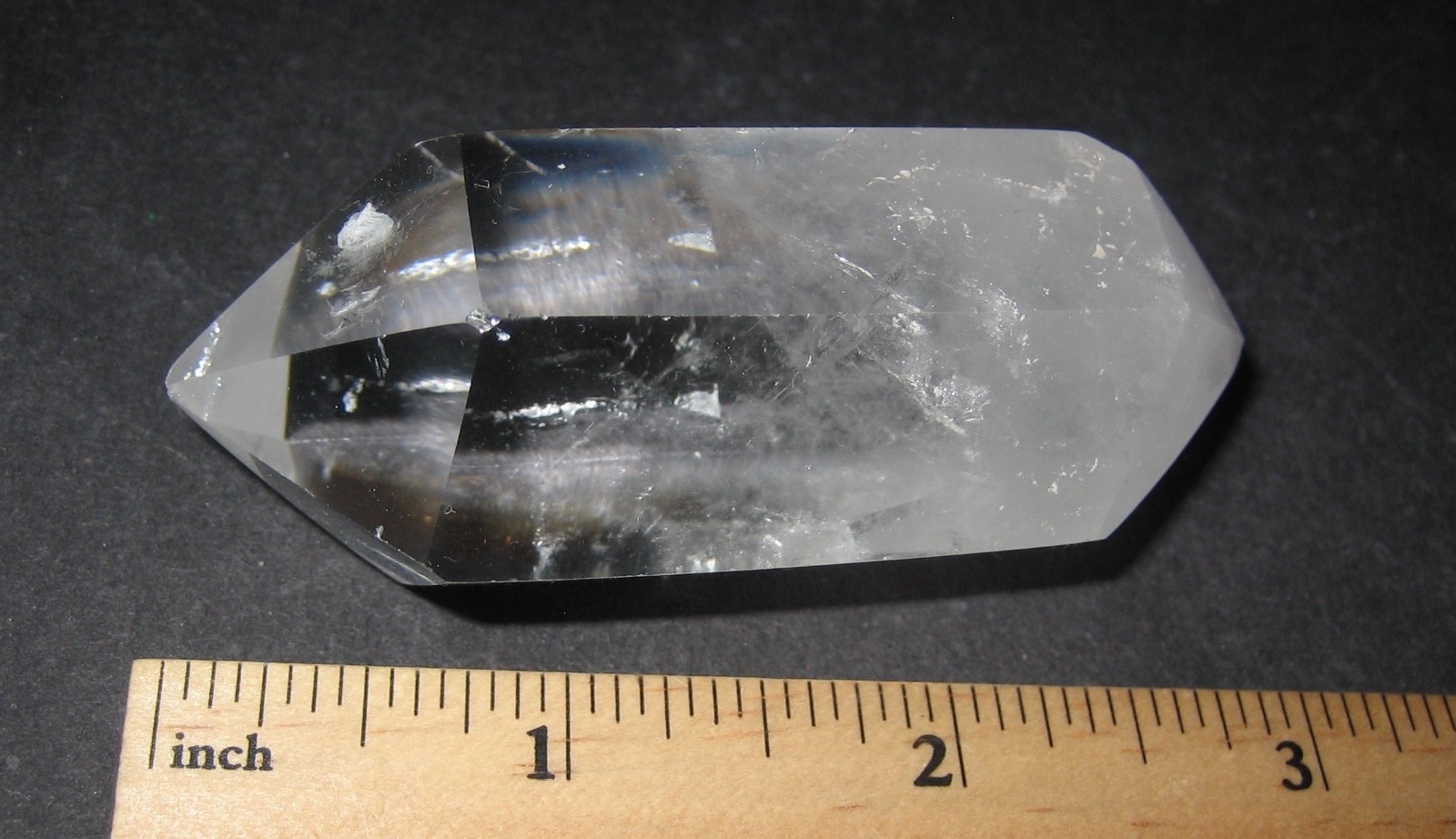 3″x1.35″ POLISHED DOUBLE TERMINATED NATURAL MANIFESTATION QUARTZ CRYSTAL 97g *2