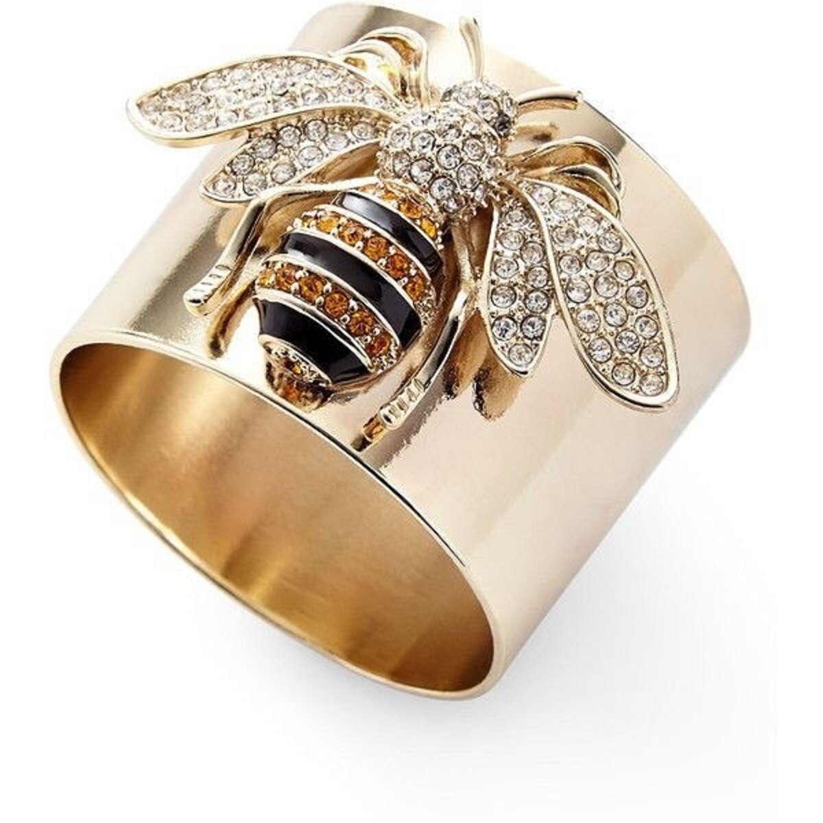 Women’s Fashion Jewelry Gold Bumble Bee Cubic Zirconia Ring