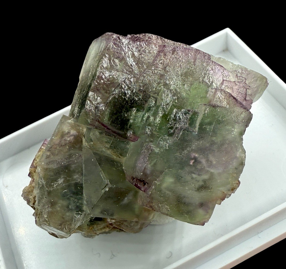 Bi Color Fluorite Crystals : Dörfel Quarry . Annaberg . Saxony , Germany 🇩🇪