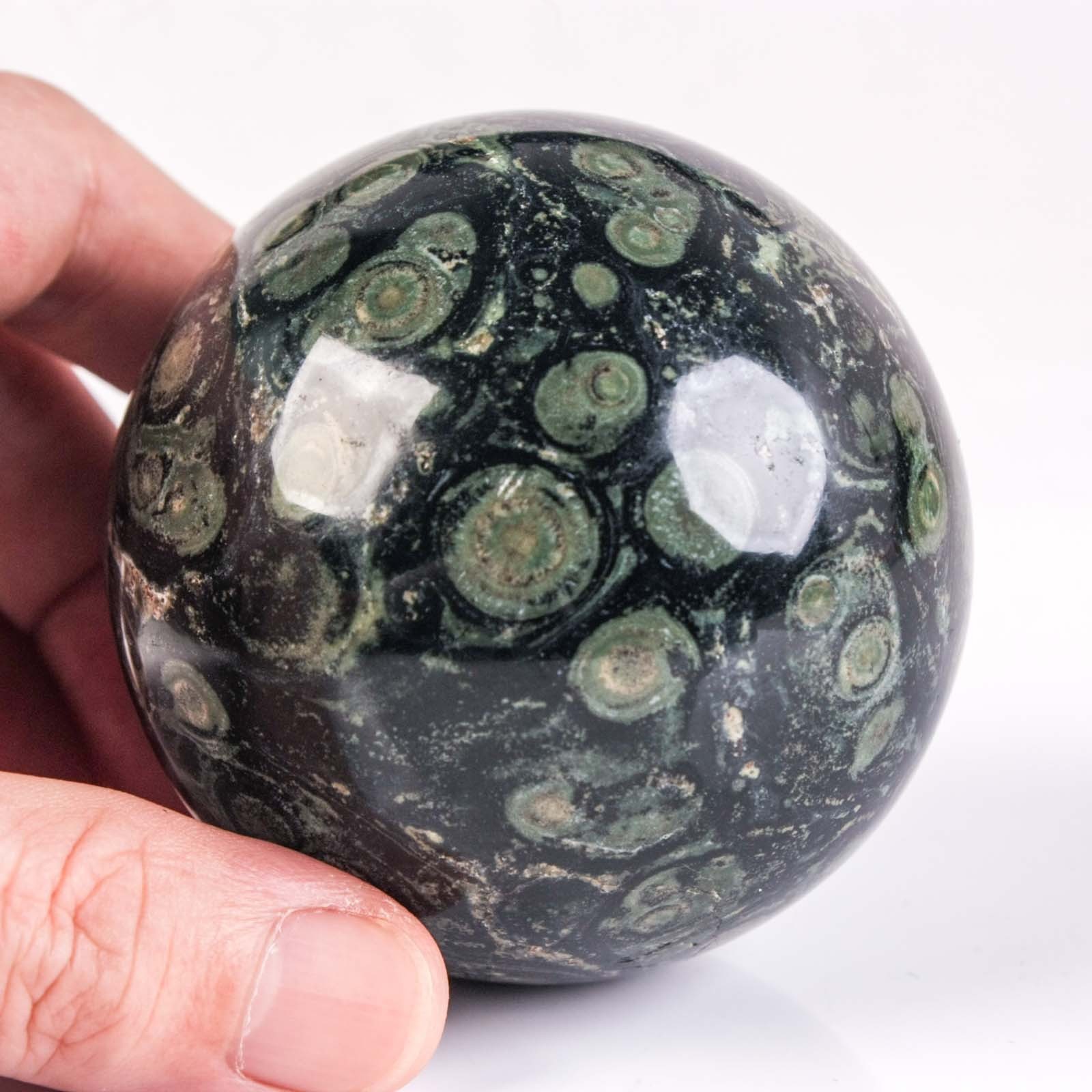 2.7″ 15.77oz Kambaba Jasper Sphere Crocodile Jasper Natural Crystal Ball Orb