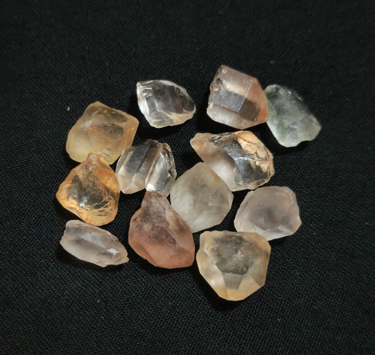 Good Quality A+ Crystal Quartz Raw 12 Pcs Lot Size 14-16 MM Rough Loose Gemstone