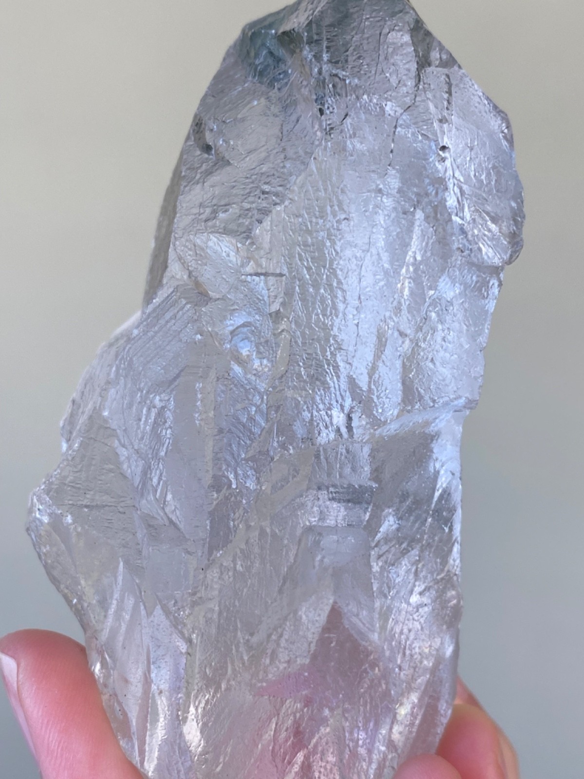 Himalayan Chlorite key hole nirvana etched ice quartz crystal specimen