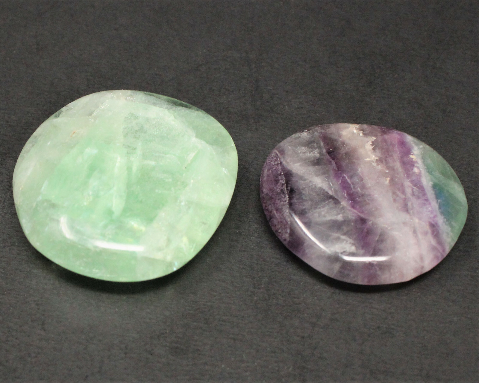 Fluorite Palm Stone MEDIUM (Smooth Polished Fluorite Gemstone Worry Stone)