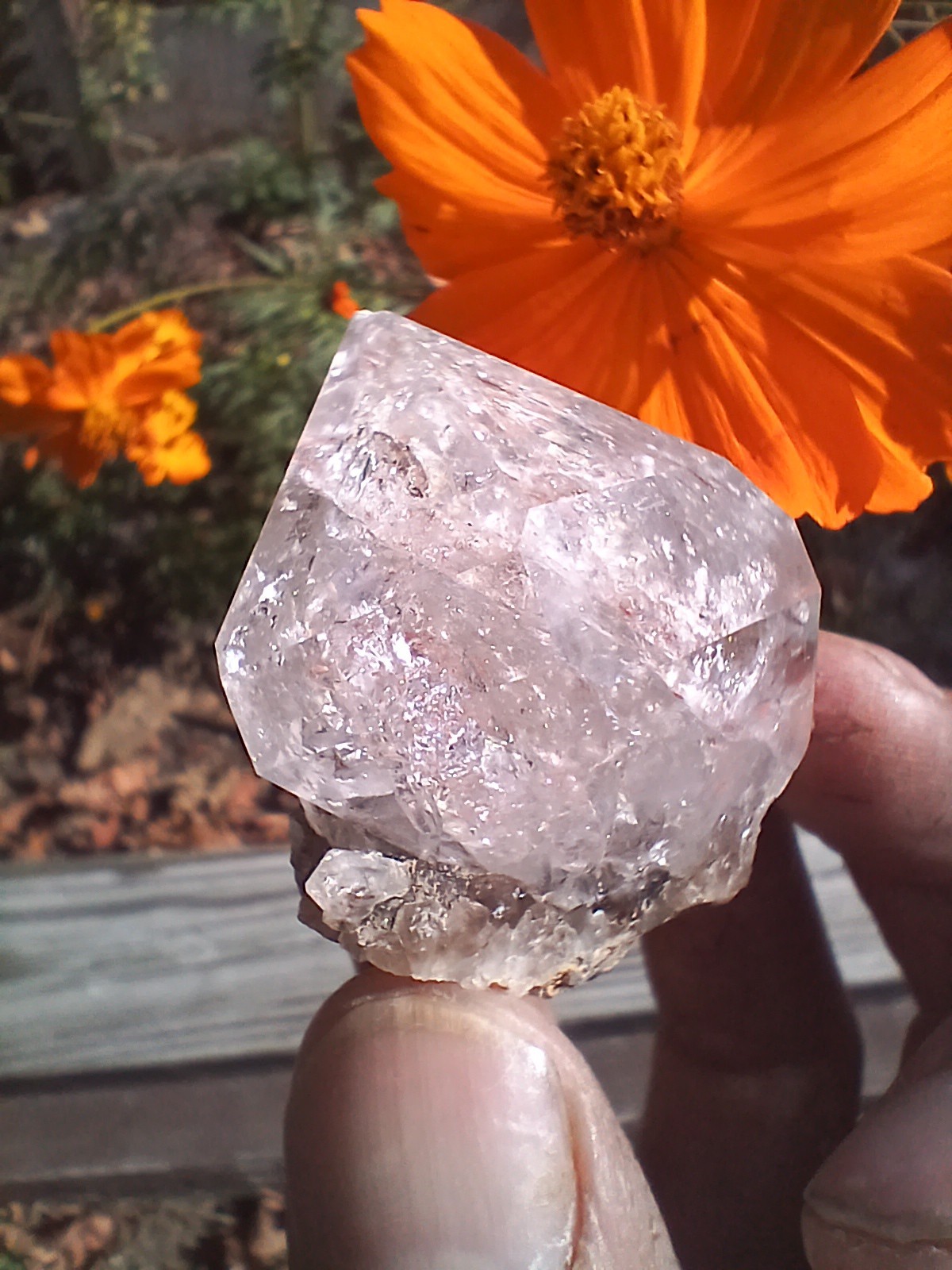 Genuine Herkimer 💎 On Druze With 🌈s (Self Collected In NY)