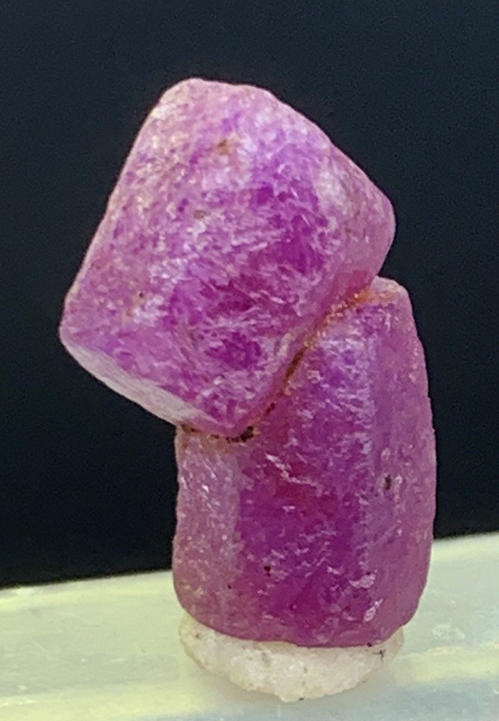 9.50 Carats Natural Terminated Twinned Pink Ruby Crystals From Madagascar