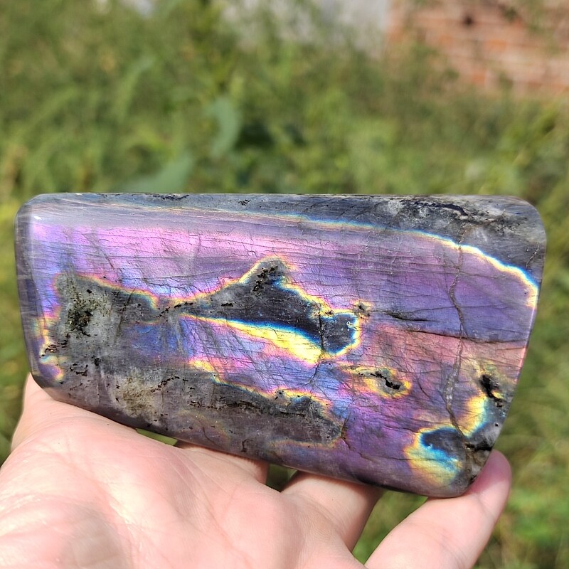 AAA+ Natural Labradorite Mineral Specimen Quartz Crystal Spectrolite Stone 280g