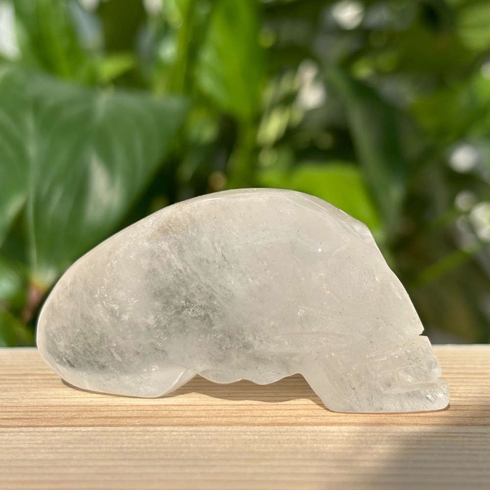2″ Natural clear quartz aliens skull hand carved crystal reiki healing 1pc
