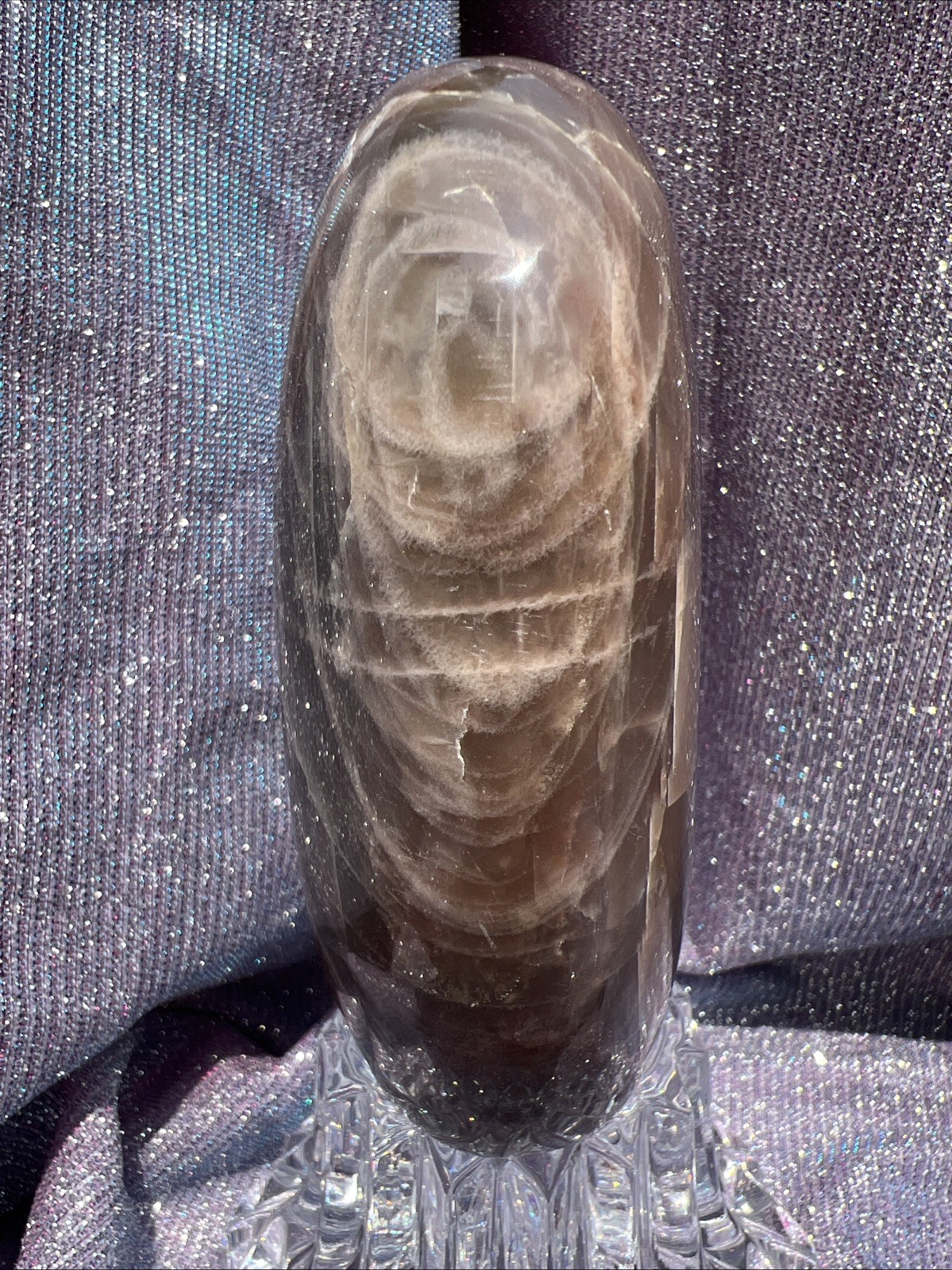 Black Moonstone Slab Standing Freeform 1 # 2 oz 4 Inches Crystal US Seller 36