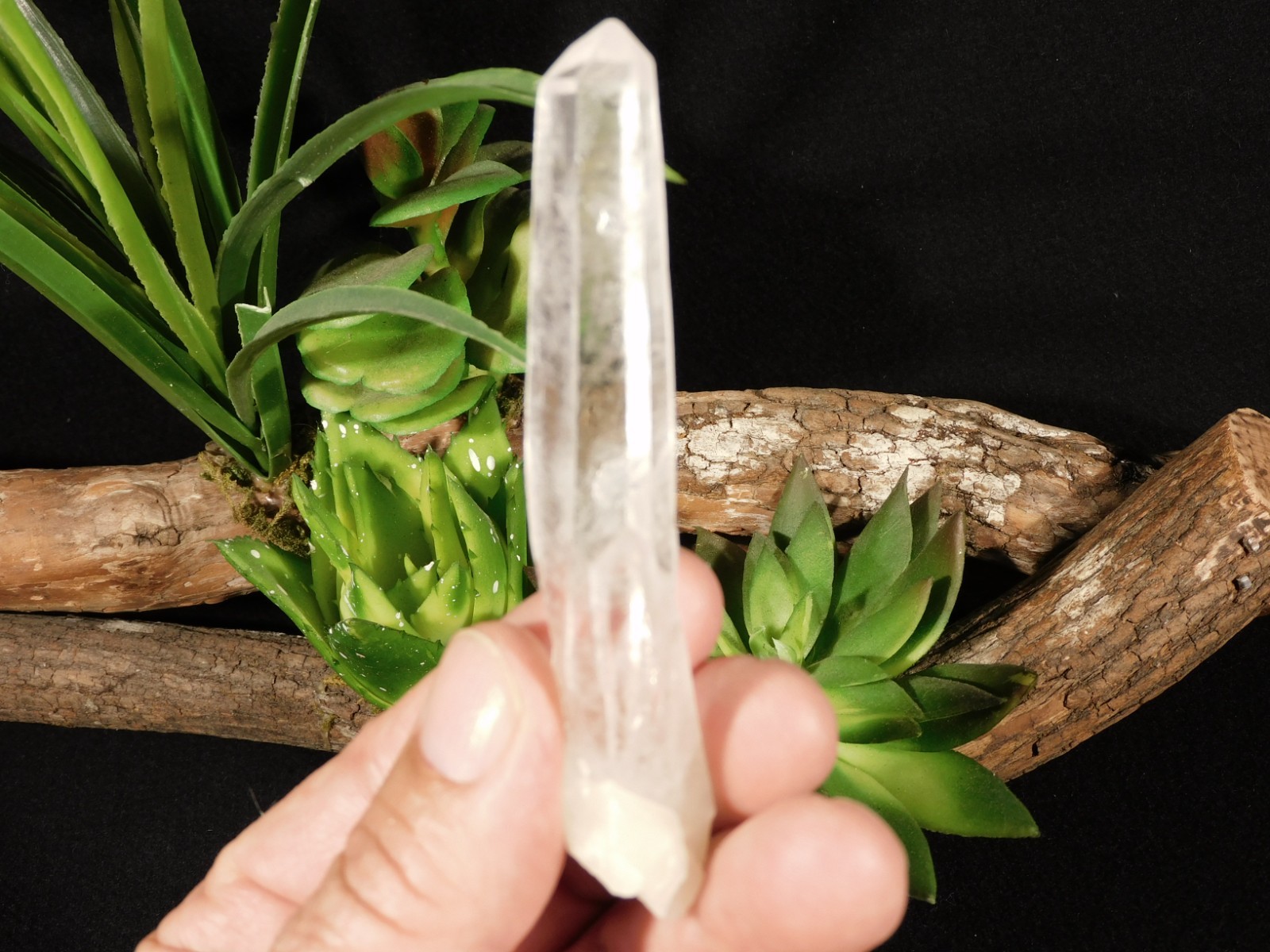 Long! Translucent! QUARTZ Crystal TWIN 100% Natural Brazil 46.1gr