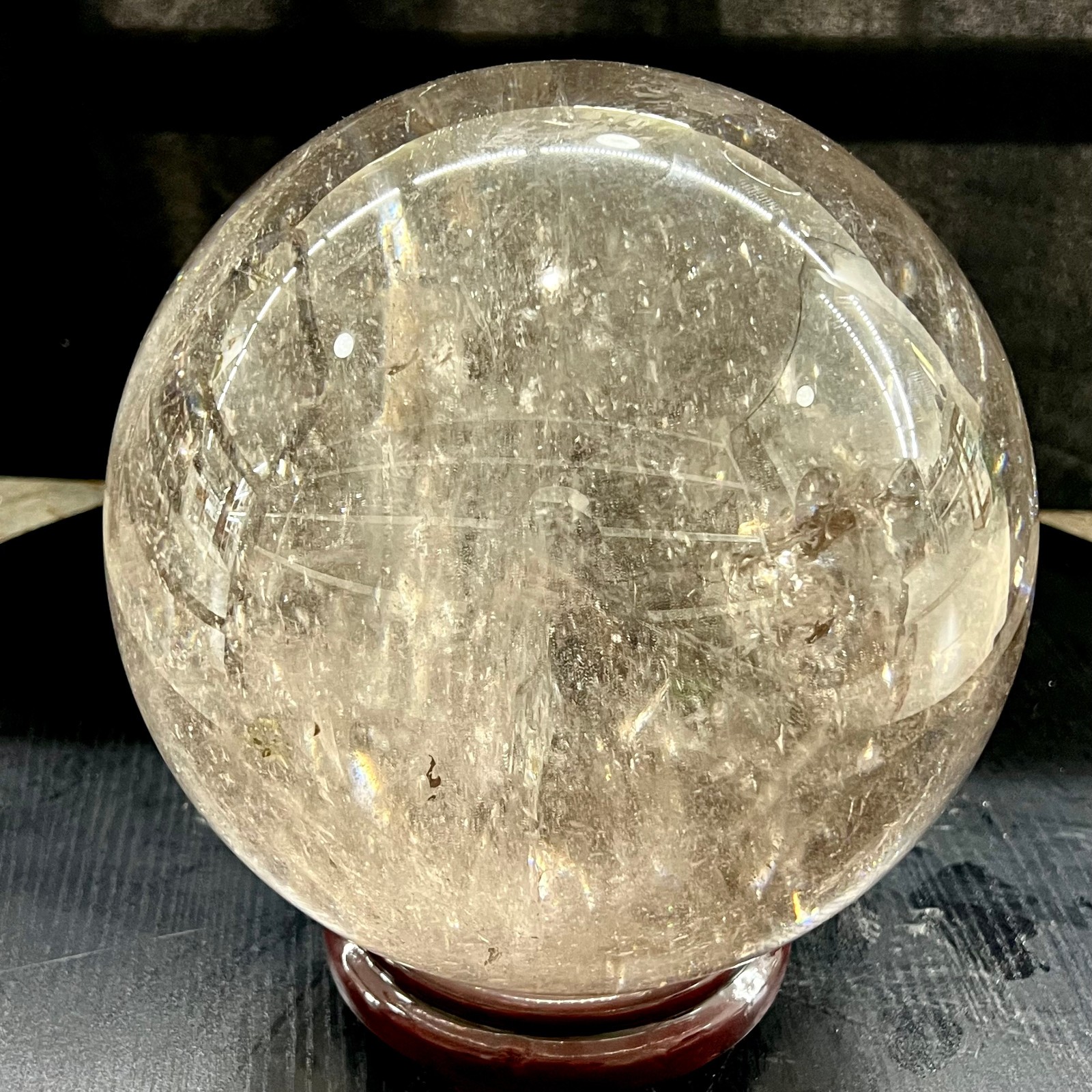 42LB Top Natural Clear Quartz Sphere Crystal Ball Reiki Meditation Gems Gifts