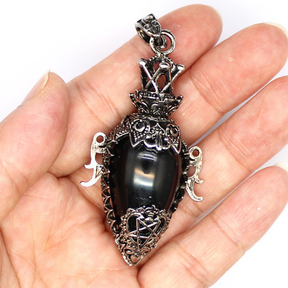 Chakra Egg Crystal Pendulum for Dowsing Spiritual Divination Stone Pendant Reiki