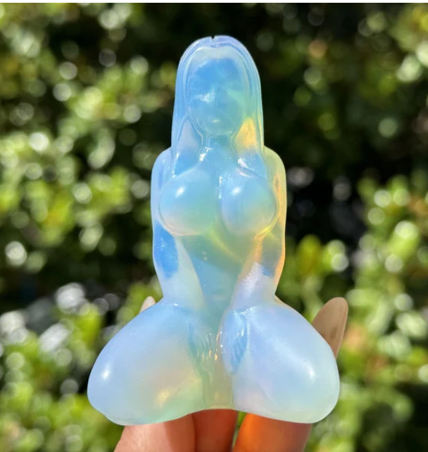 Opalite Crystal Female Figure speciemn crystal healing 1x