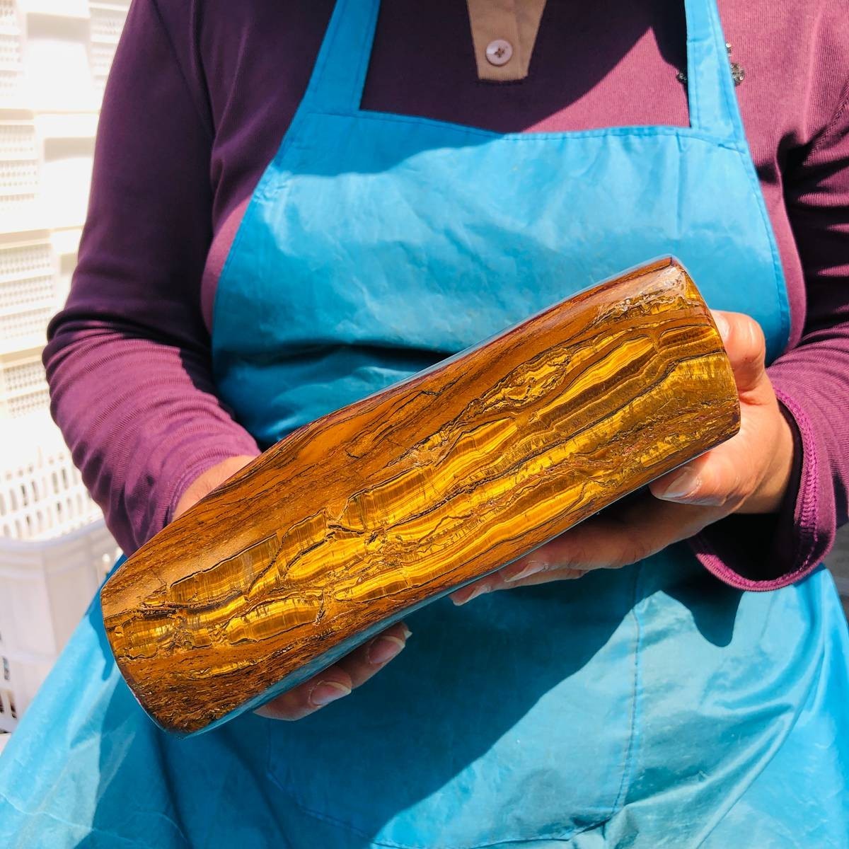 7.1 LB Natural Tiger Eye Polished Specimen Home Decor Raw Healing Stone 5343