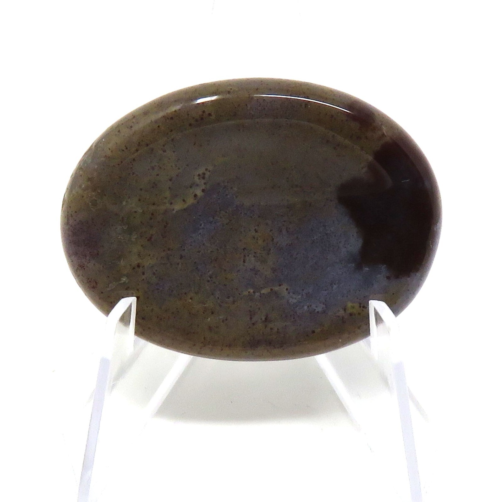 Indian Agate Worry Stone #118- 40mmX30mm or 1.5″x 1″ – 6mm Thick – Pocket Stone
