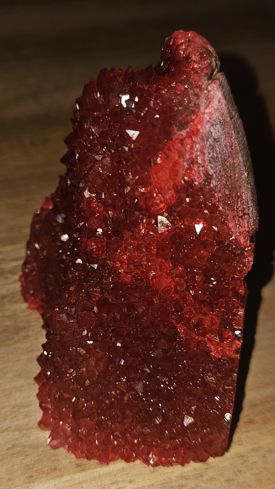 Elegant Wine Red Geode Cluster Premium Crystal Home Office Decor 1lb 1.7oz