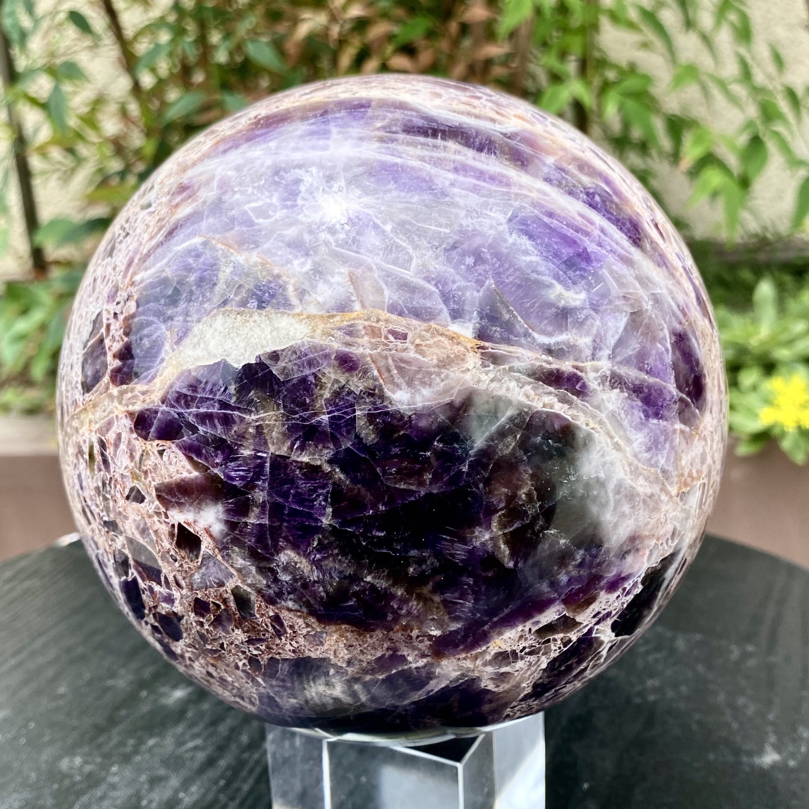 8.1LB Natural Dreamy Amethyst ball Quartz crystal Sphere Crystal Reiki Healing
