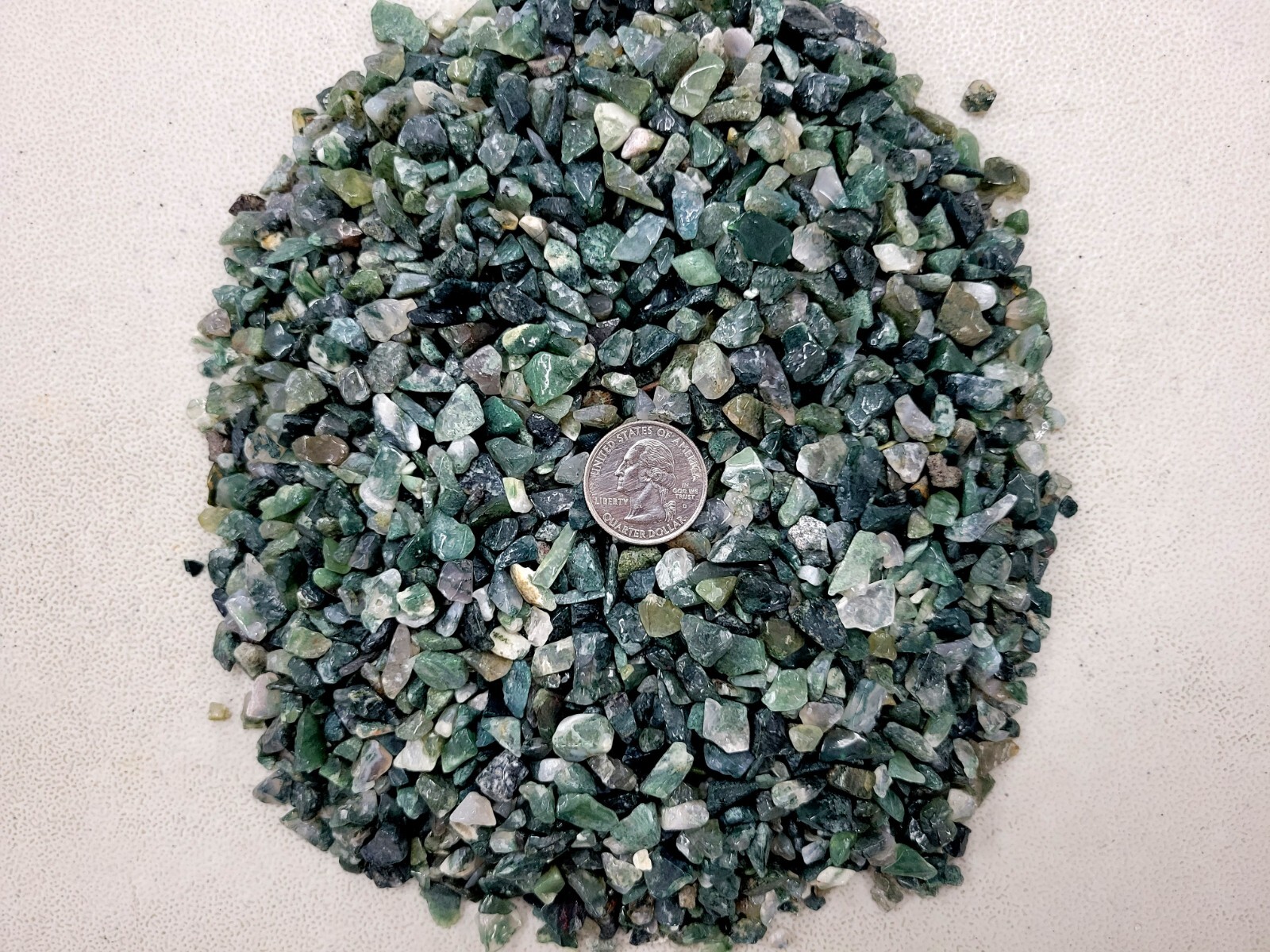 Tumbled Moss Agate Chips Bulk Gemstone Undrilled Beads Natural Tiny Crystals