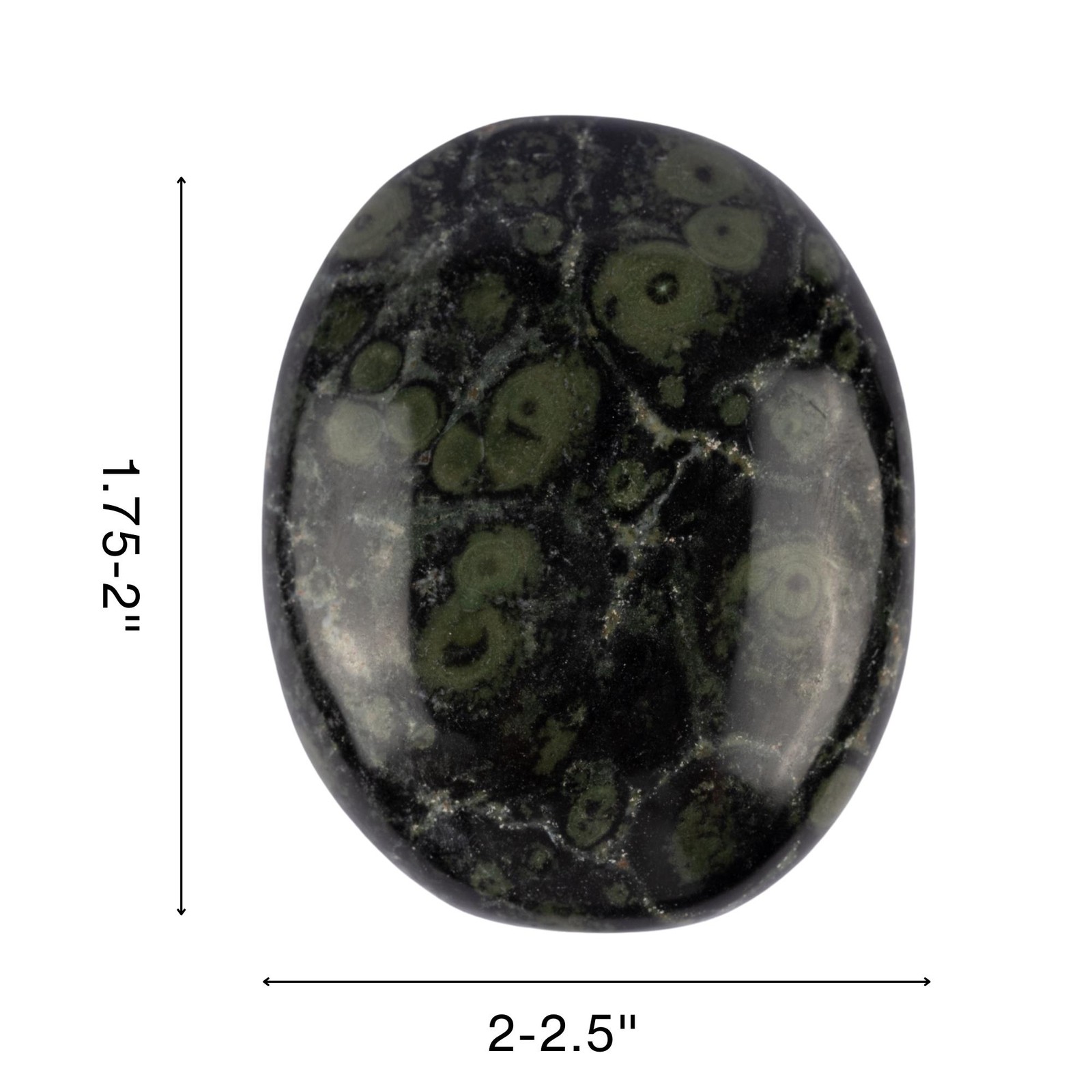 Kambaba Jasper Crystal Palm Stone for Anxiety Relief, Polished Worry Stone, Gift