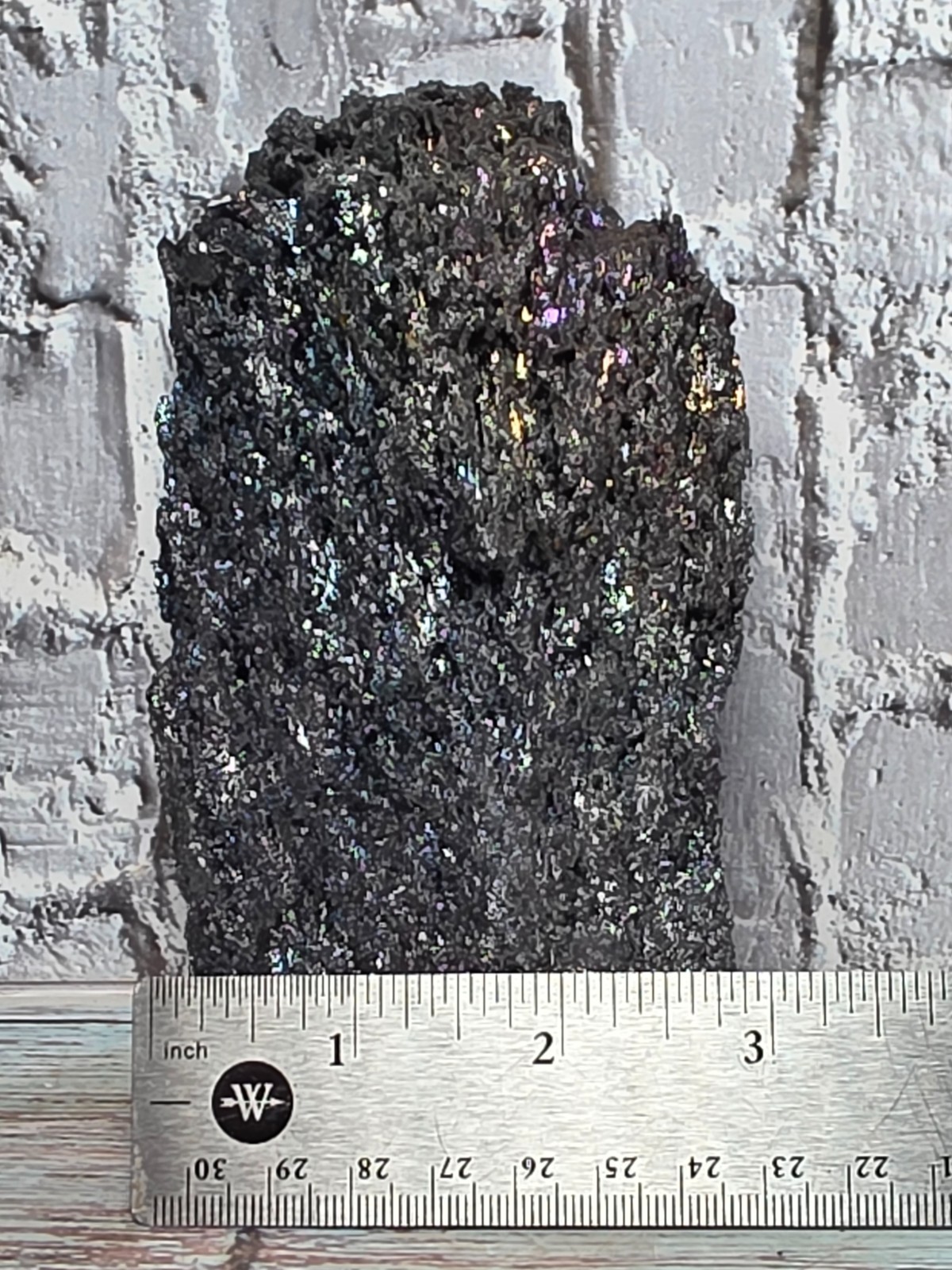 Rainbow Sparkling Druzy Carborundum Specimen – 630.64g | 5.5″ Tall