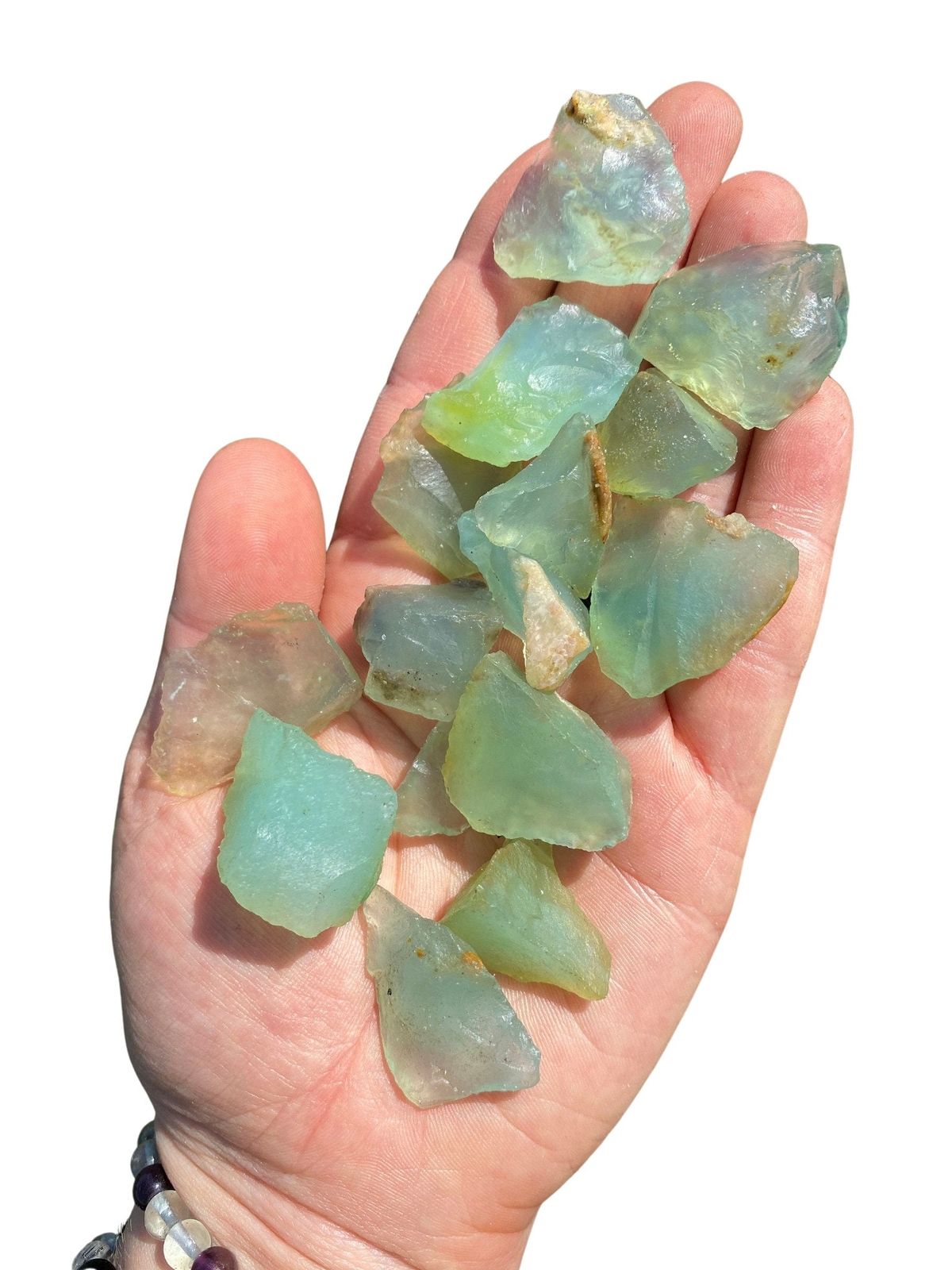 Raw Blue Andean Opal Stone (0.5″ – 6″) – Blue Peruvian opal crystal