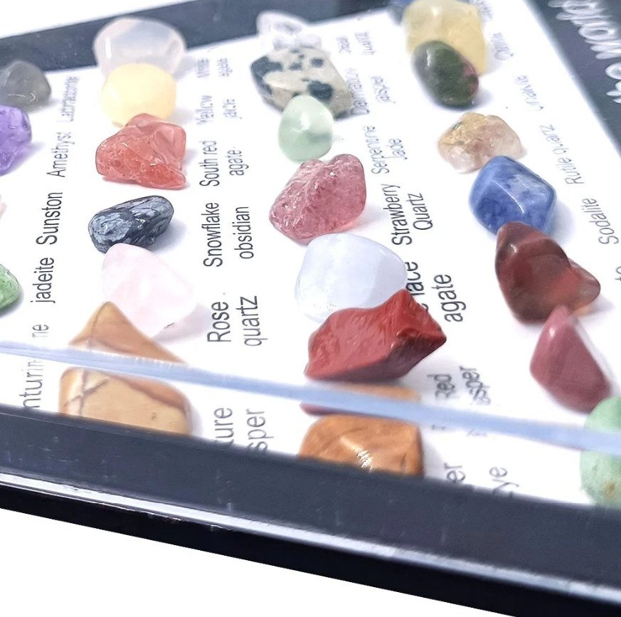 36pcs Quartz Crystal Chakra Healing Stones Hexagonal Meditation Set – NEW